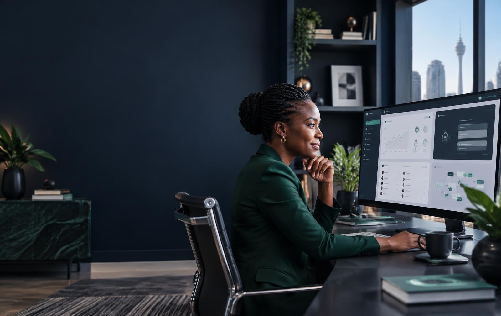 Business owner using an intelligent digital operations platform